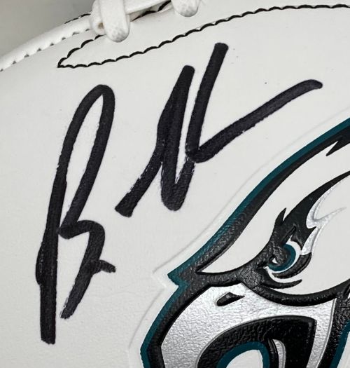 Brandon Graham Signed Eagles Logo Football JSA w/ Super Bowl 59 LIX Case