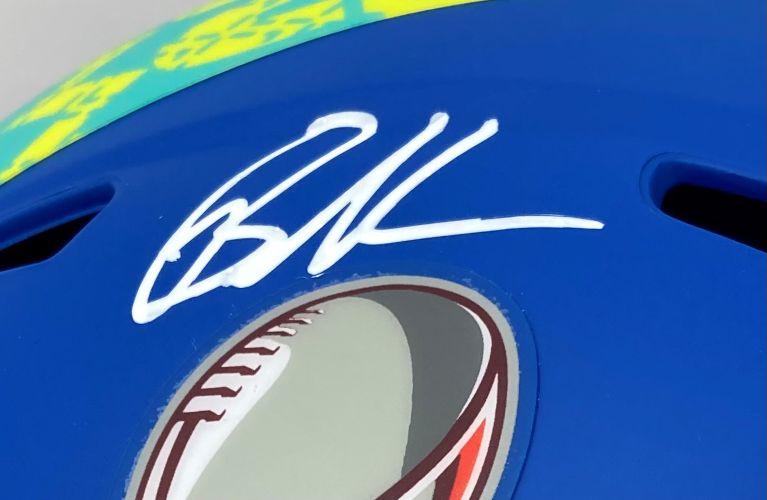 Brandon Graham Signed Eagles Full Size Blue Super Bowl 59 Replica Helmet BAS