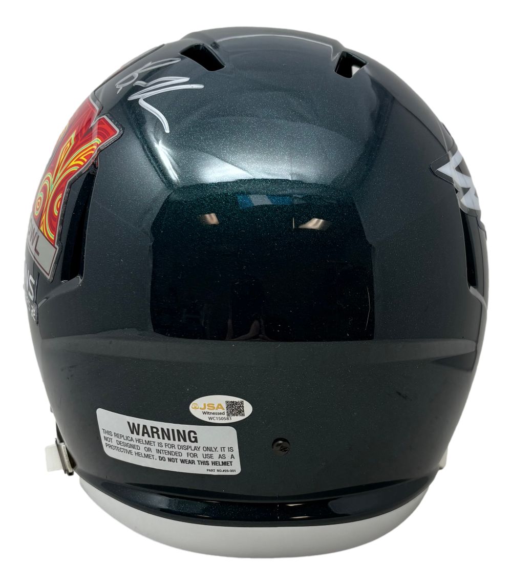 Brandon Graham Signed Eagles Full Size Super Bowl 59 LIX Replica Helmet JSA QR