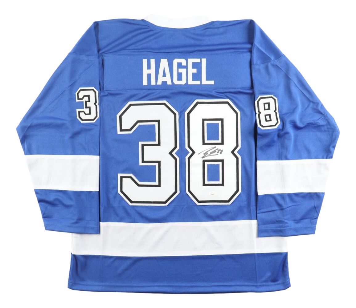Brandon Hagel Tampa Bay Signed Blue Hockey Jersey JSA Hologram