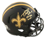 Drew Brees Signed New Orleans Saints Eclipse Mini Speed Helmet SB XLIV MVP BAS