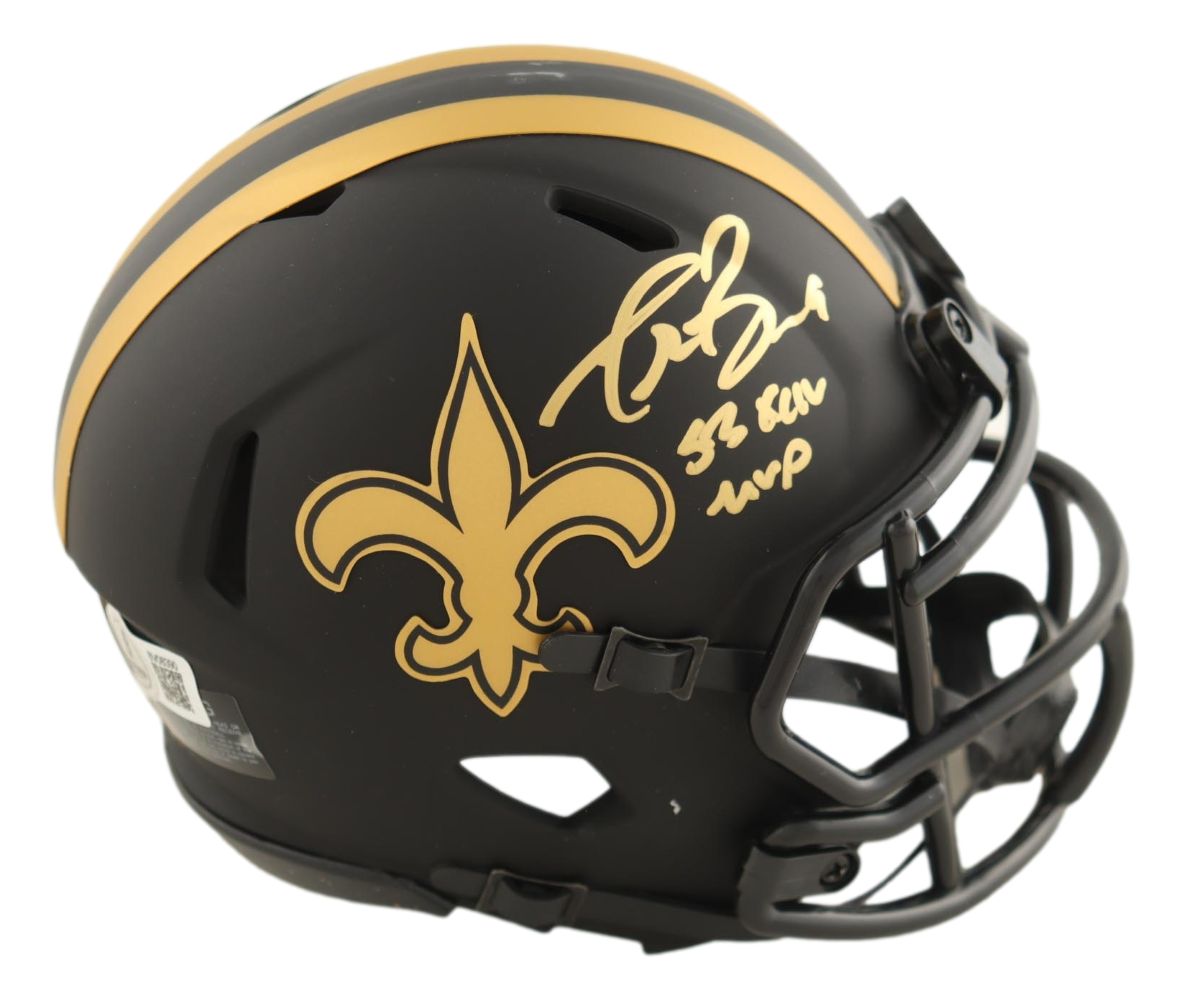 Drew Brees Signed New Orleans Saints Eclipse Mini Speed Helmet SB XLIV MVP BAS