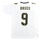 Drew Brees New Orleans Signed White Football Jersey SB XLIV MVP BAS