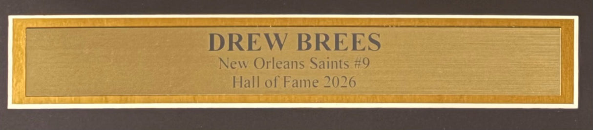 Drew Brees Signed Framed 16x20 New Orleans Saints White Jersey Photo BAS