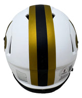 Drew Brees Signed New Orleans Saints Lunar Eclipse Mini Helmet SB XLIV MVP BAS