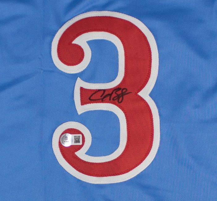 Alex Bregman Chicago Signed Light Blue Baseball Jersey BAS
