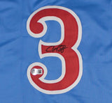 Alex Bregman Chicago Signed Light Blue Baseball Jersey BAS