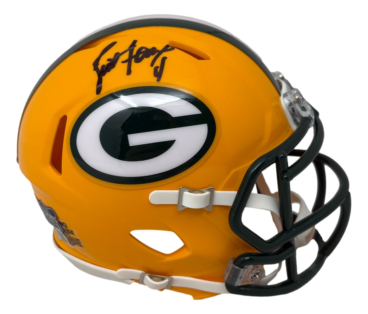 Brett Favre Signed Green Bay Packers Mini Speed Helmet BAS+Radke
