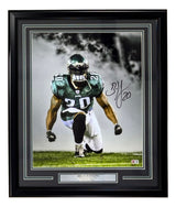 Brian Dawkins Signed Framed Philadelphia Eagles 16x20 Gray Smoke Photo BAS