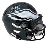 Brian Dawkins Signed Philadelphia Eagles MIDI SpeedFlex Helmet BAS