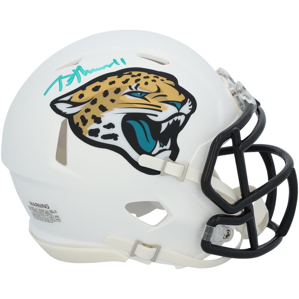 Brian Thomas Jr. Autographed Jacksonville Jaguars White 2024 Alternate Speed Mini Helmet Fanatics