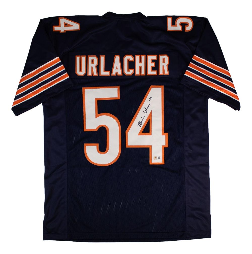 Brian Urlacher Chicago Signed Navy Football Jersey BAS