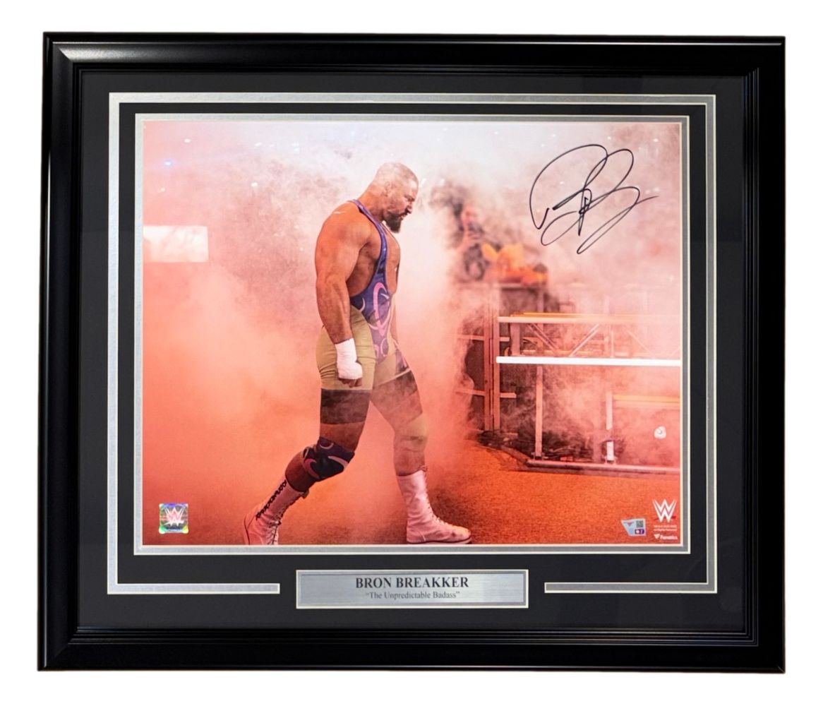 Bron Breakker Signed Framed 16x20 WWE Smoke Photo Fanatics