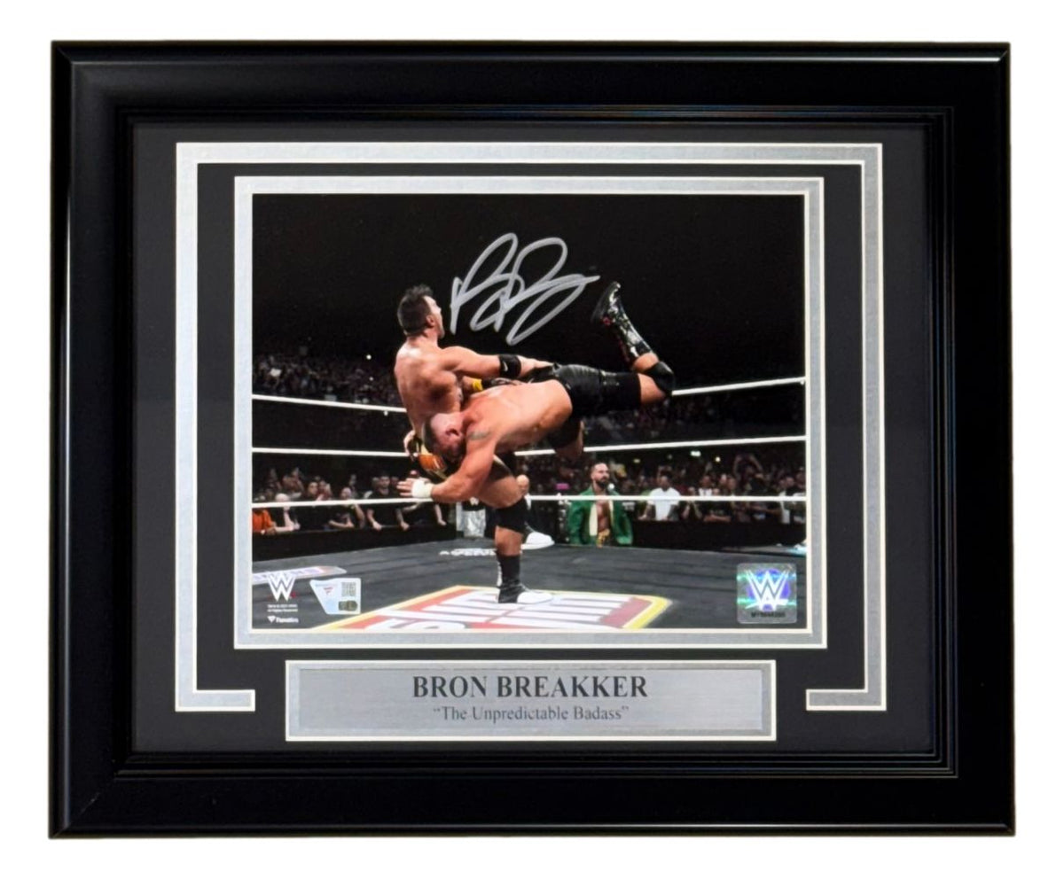 Bron Breakker Signed Framed 8x10 WWE Spear Photo Fanatics