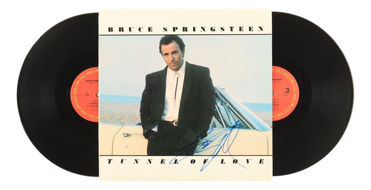 Bruce Springsteen Signed Tunnel Of Love Vinyl Record Cover JSA Hologram