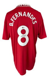 Bruno Fernandes Signed Manchester United Adidas Soccer Jersey BAS