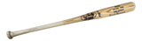 A tan Buck Leonard Homestead Grays Louisville Slugger bat by Sports Integrity features signatures and model details on the barrel, with a natural wood finish and a slightly darker handle. Authenticated by JSA.