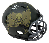 Bucky Irving Signed Tampa Bay Buccaneers Salute To Service Mini Speed Helmet BAS