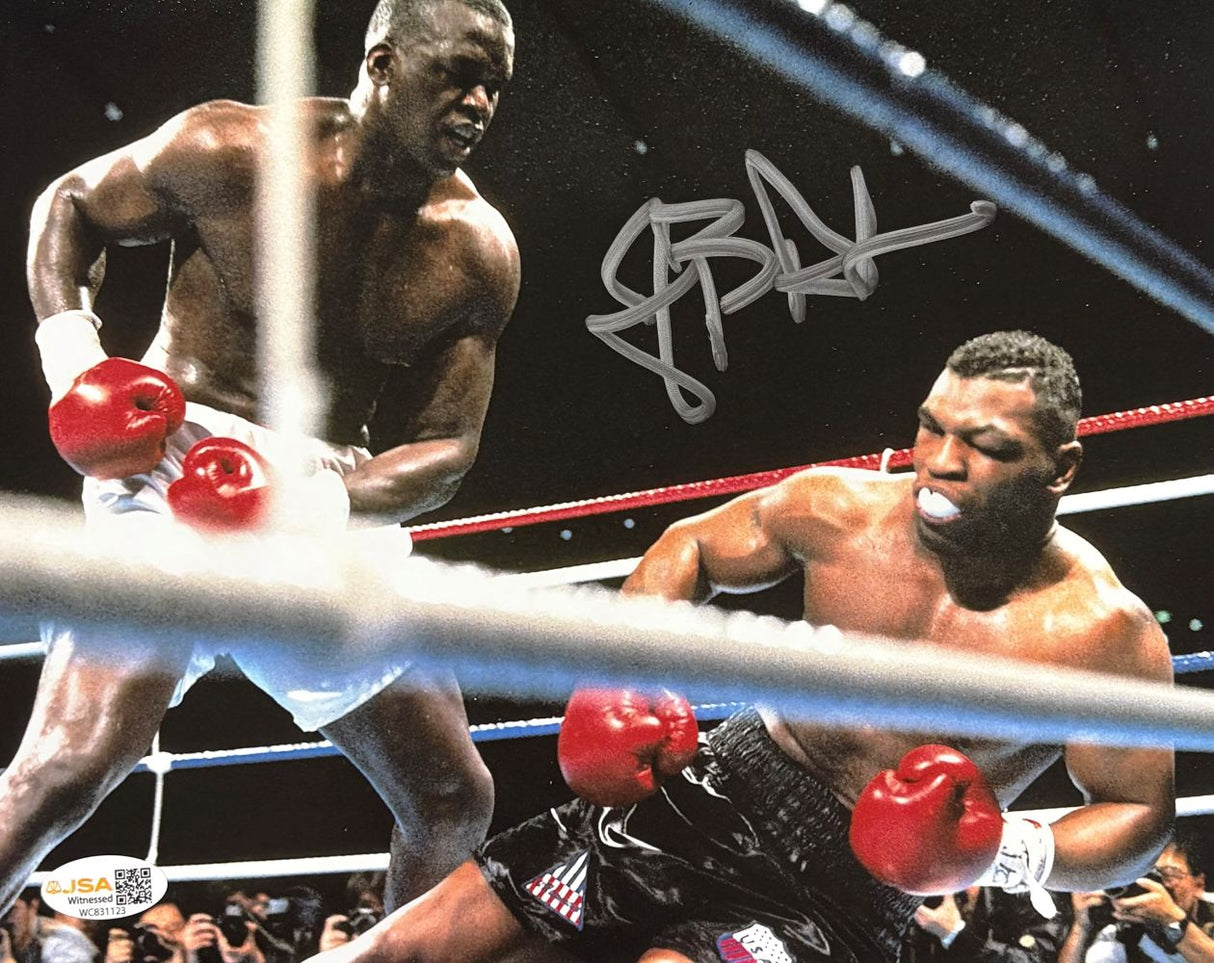 Buster Douglas Signed 8x10 Mike Tyson Knockout Photo JSA QR