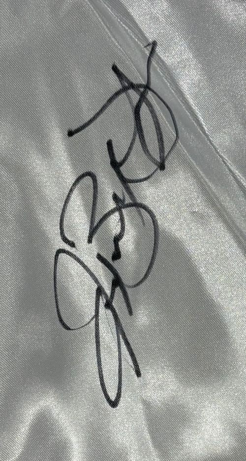 Buster Douglas Signed Custom White Boxing Trunks JSA QR
