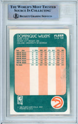 1988-89 Fleer #5 Dominique Wilkins Hawks BGS Autograph 10