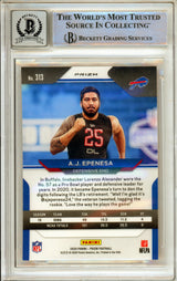 2020 Panini Prizm Orange Disco #313 AJ Epenesa RC Buffalo Bills BGS Autograph 10