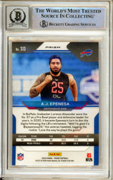 2020 Panini Prizm Orange Disco #313 AJ Epenesa RC Buffalo Bills BGS Autograph 10