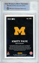 2021 Chronicles Draft Picks Recon #130 Kwity Paye RC BGS Autograph 10