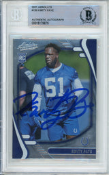 2021 Absolute Football #150 Kwity Paye RC Indianapolis Colts BGS Autograph 10
