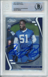 2021 Absolute Football #150 Kwity Paye RC Indianapolis Colts BGS Autograph 10