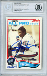 1982 Topps #434 Lawrence Taylor RC New York Giants BGS Autograph 10