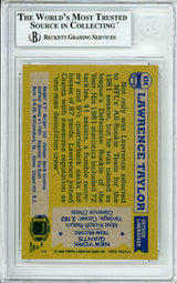 1982 Topps #434 Lawrence Taylor RC New York Giants BGS Autograph 10