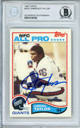 1982 Topps #434 Lawrence Taylor RC New York Giants BGS Autograph 10