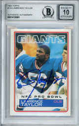 1983 Topps #133 Lawrence Taylor New York Giants BGS Autograph 10
