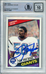 1984 Topps #321 Lawrence Taylor New York Giants BGS Autograph 10