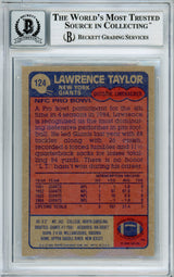 1985 Topps #124 Lawrence Taylor New York Giants BGS Autograph 10