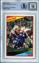 1984 Topps Instant Replay #322 Lawrence Taylor New York Giants BGS Autograph 10