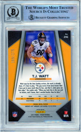2017 Panini Prizm Orange #216 T.J. Watt RC 209/275 Pittsburgh Steelers BGS Auto
