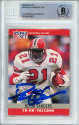 1990 Pro Set #36 Deion Sanders Atlanta Falcons BGS Autograph 10