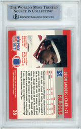1990 Pro Set #36 Deion Sanders Atlanta Falcons BGS Autograph 10