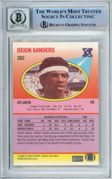 1990 Fleer #382 Deion Sanders Atlanta Falcons BGS Autograph 10