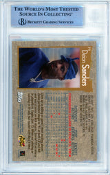 1996 Topps Chrome 40th Anniversary #79 Deion Sanders Dallas Cowboys BGS Auto 10