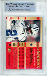 1997 Bowman's Best #62 Deion Sanders Dallas Cowboys BGS Autograph 10