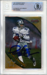 1997 Bowman's Best #62 Deion Sanders Dallas Cowboys BGS Autograph 10