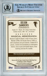 2013 Topps Magic #30 Deion Sanders Atlanta Falcons BGS Autograph 10