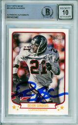 2013 Topps Magic #30 Deion Sanders Atlanta Falcons BGS Autograph 10