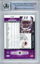 2000 Leaf Certified #100 Deion Sanders Dallas Cowboys BGS Autograph 10