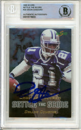 1999 Score Settle The Score #25 Deion Sanders Dallas Cowboys BGS Autograph 10