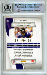 2010 Panini Prestige #17 Ray Lewis Baltimore Ravens BGS Autograph 10