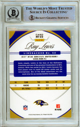 2012 Panini Certified #23 Ray Lewis Baltimore Ravens BGS Autograph 10
